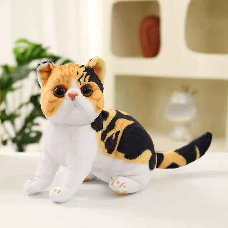 26 cm Neue Simulation Gestreifte Katze Puppe Gefüllte Plüsch Spielzeug Cartoon Anime Nette Kissen Kissen Kissen kinder Geburtstag Geschenk Spaß puppe