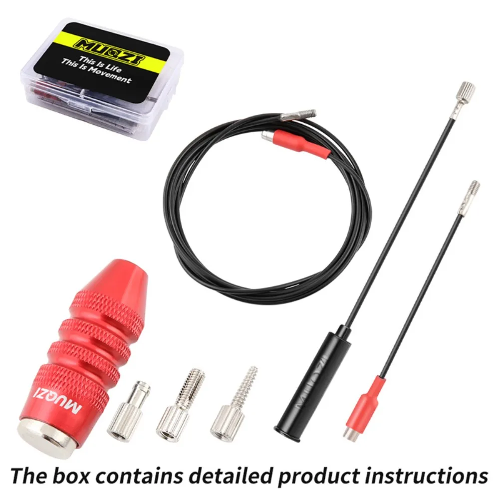 

Aluminum Alloy Internal Cable Routing Kit Magnet Lead Quick Traction Rubber Sleeve Bike Frame Shift Wire Routing Tool