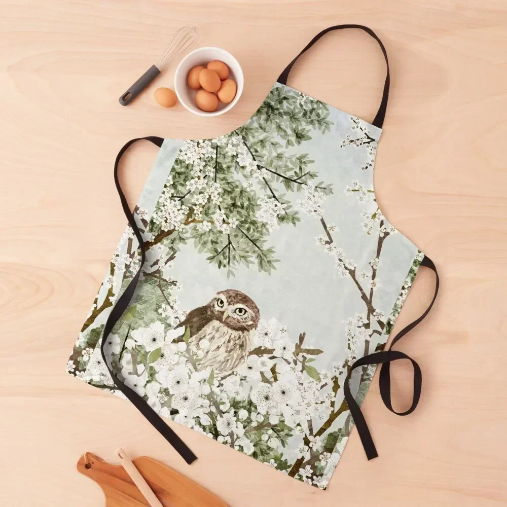 

Little Owl Apron Korean Kitchen Things manicurist Kitchen For Women Apron
