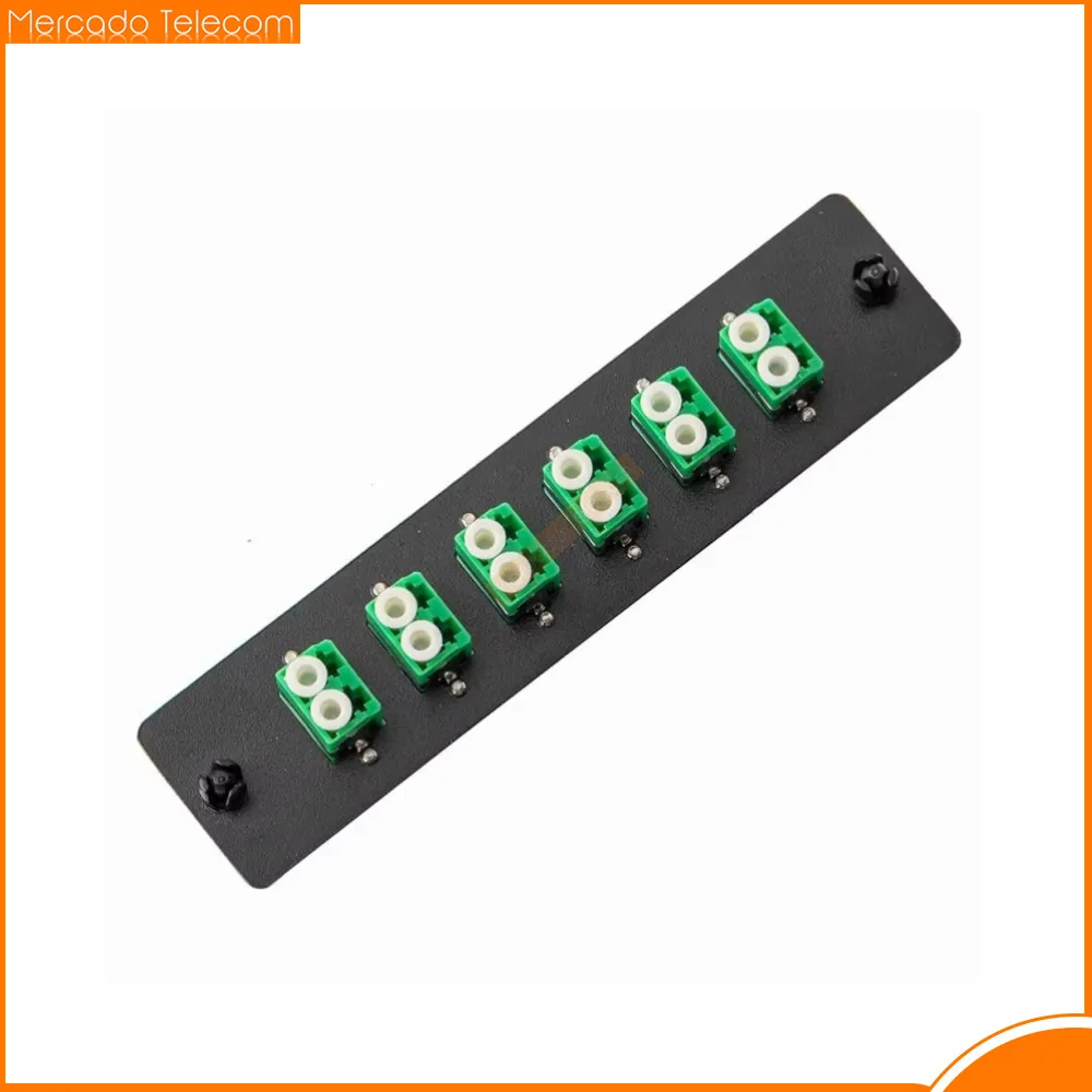 Panneau de brassage fibre optique LC 6 ports 12 fibres monomodes APC, Panneau de brassage fibre optique LC