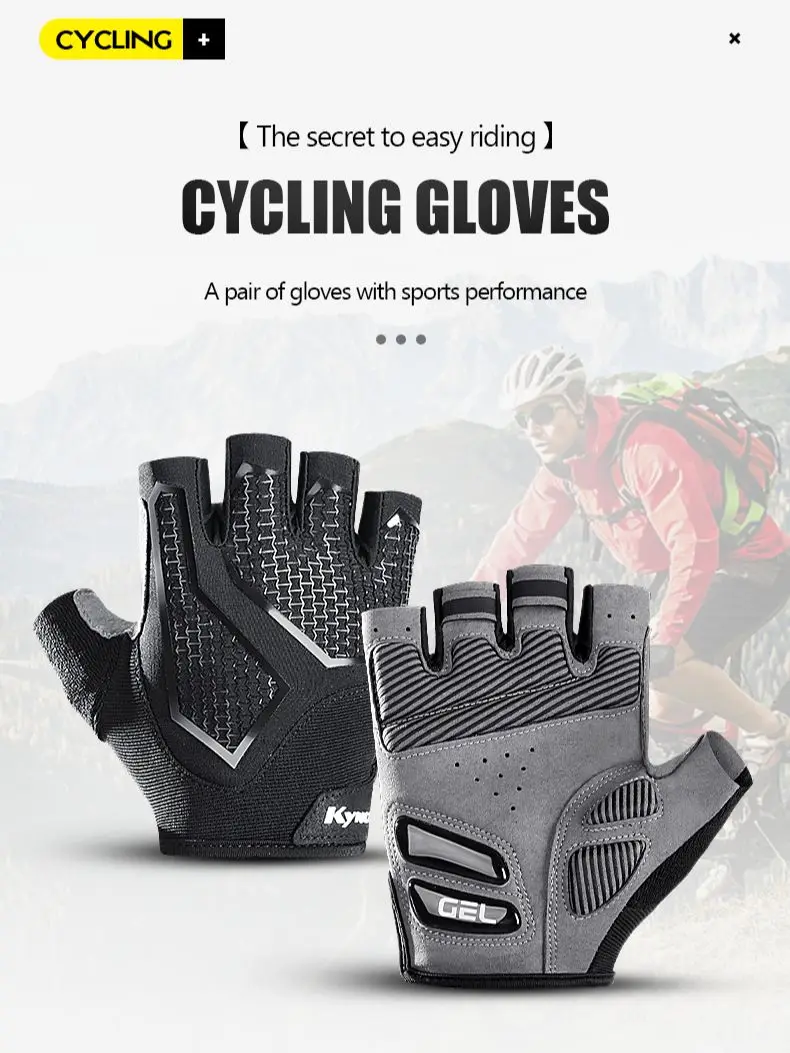 AliExpress Fezrgea New Half-Finger Men'S And Women'S Cycling Gloves Liquid Silicone Shock-Absorbing Breathable Sports Bike Fitness Gloves