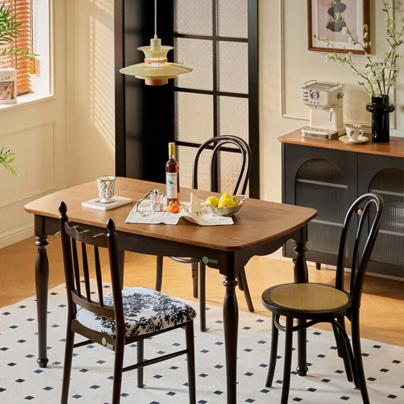 Rectangle small apartment dining table and chair combination 2025 new model