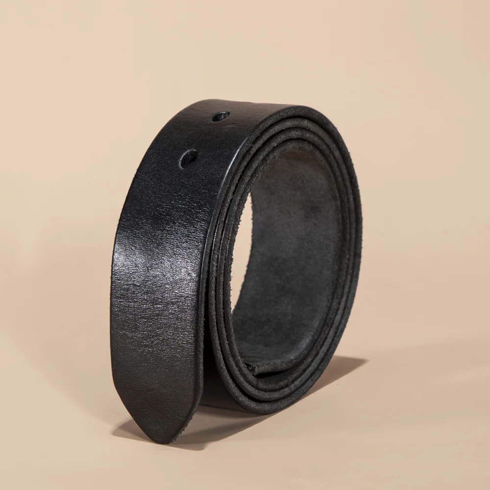 3.8 سنتيمتر عرض الذكور دون مشبك أحزمة للرجال دبوس مشبك ثقب حزام جلد البقر حزام جلد طبيعي الذكور لا مشبك حزام للرجال #6