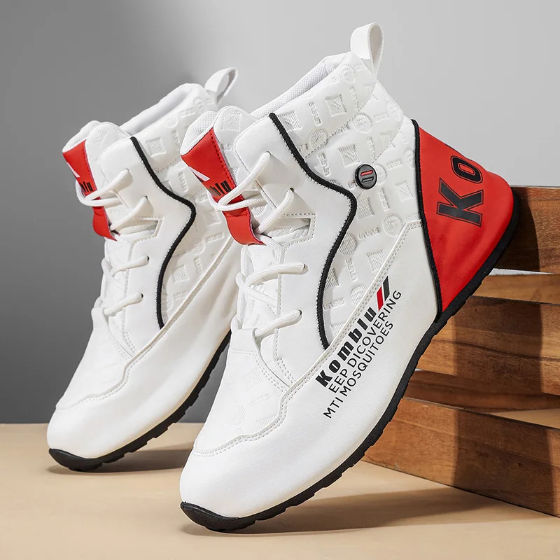 Men's High-Top Boots, Comfortable Lining, Wear-Resistant Outsole, Suitable for Outdoor Activities, Hiking, and Camping