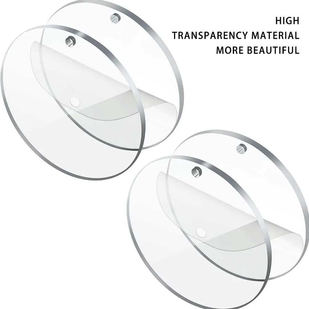 DIY Key Chain Blanks Clear Acrylic Round Discs Circle Rings for Crafting Custom Keychains and Gifts