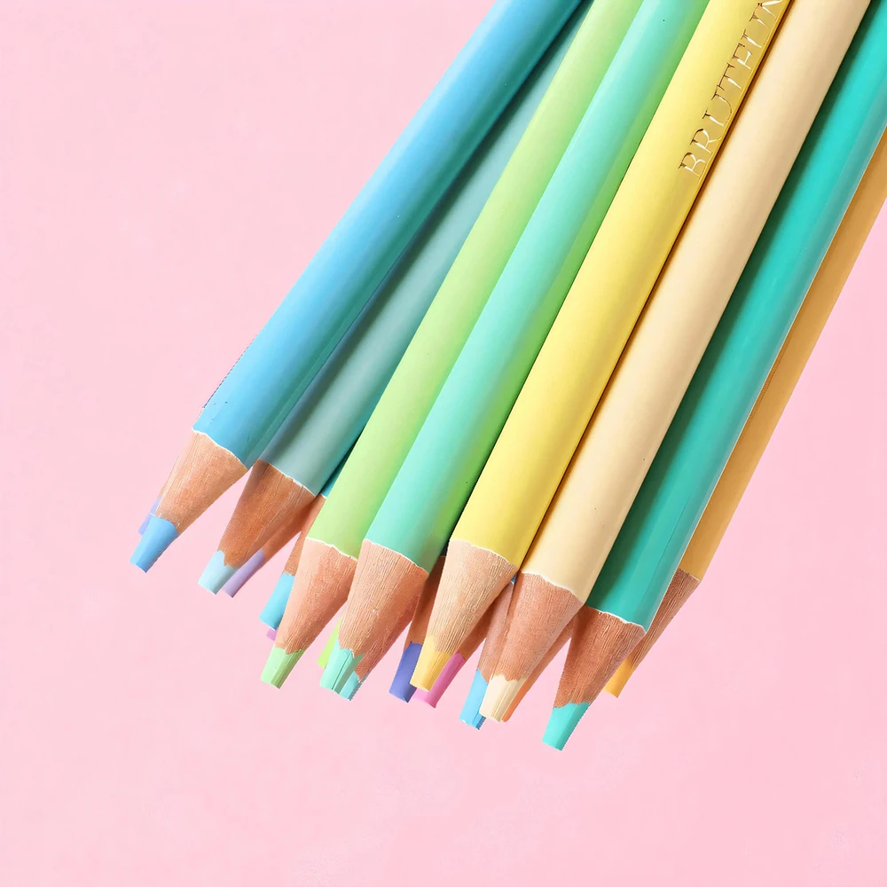 50 Premium Macaron Colored Pencils Set with Sharpener Pencil Extender and Canvas Bag for Artists, Kids, and Adults