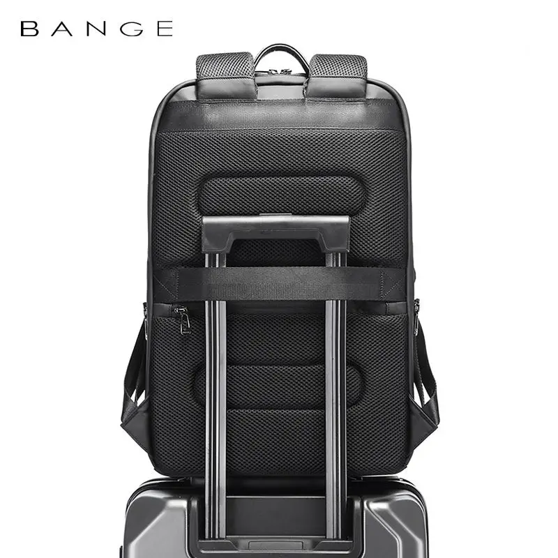 Bange Men's Backpack Men Business Travel Backpack Women School Expandable USB Bag Large Capacity 15.6 Laptop Waterproof Fashion