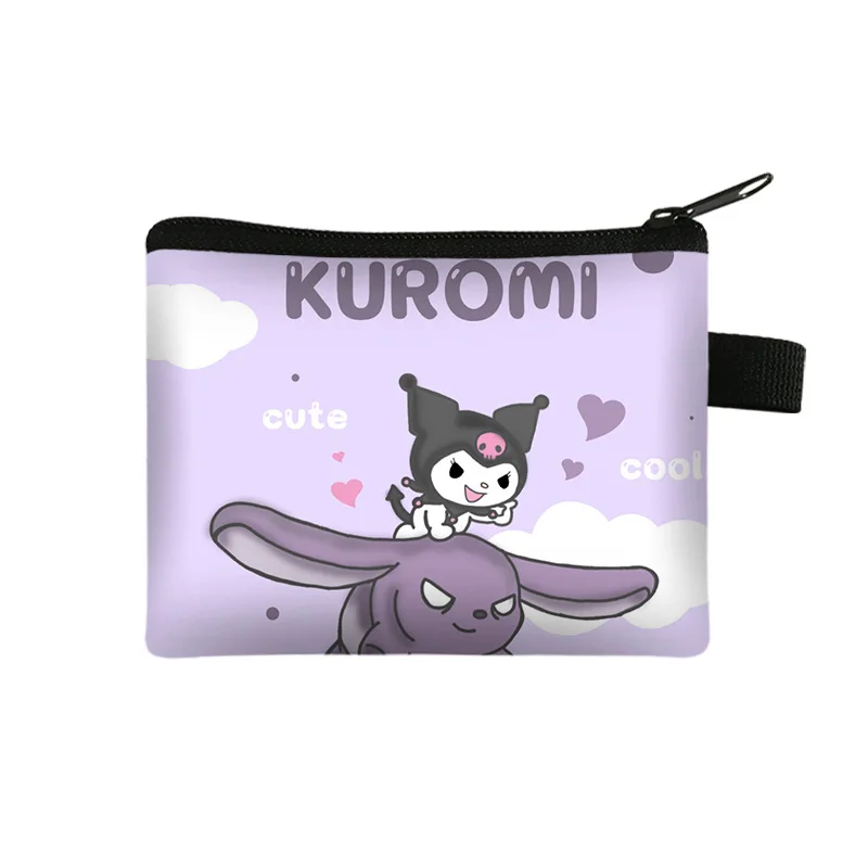 Kulomi Women\'s Coin Purse Sanrio Original Anime Wallet Mini Portable Storage Bag Girls Cute Cartoons Zipper Small Wallet Gifts