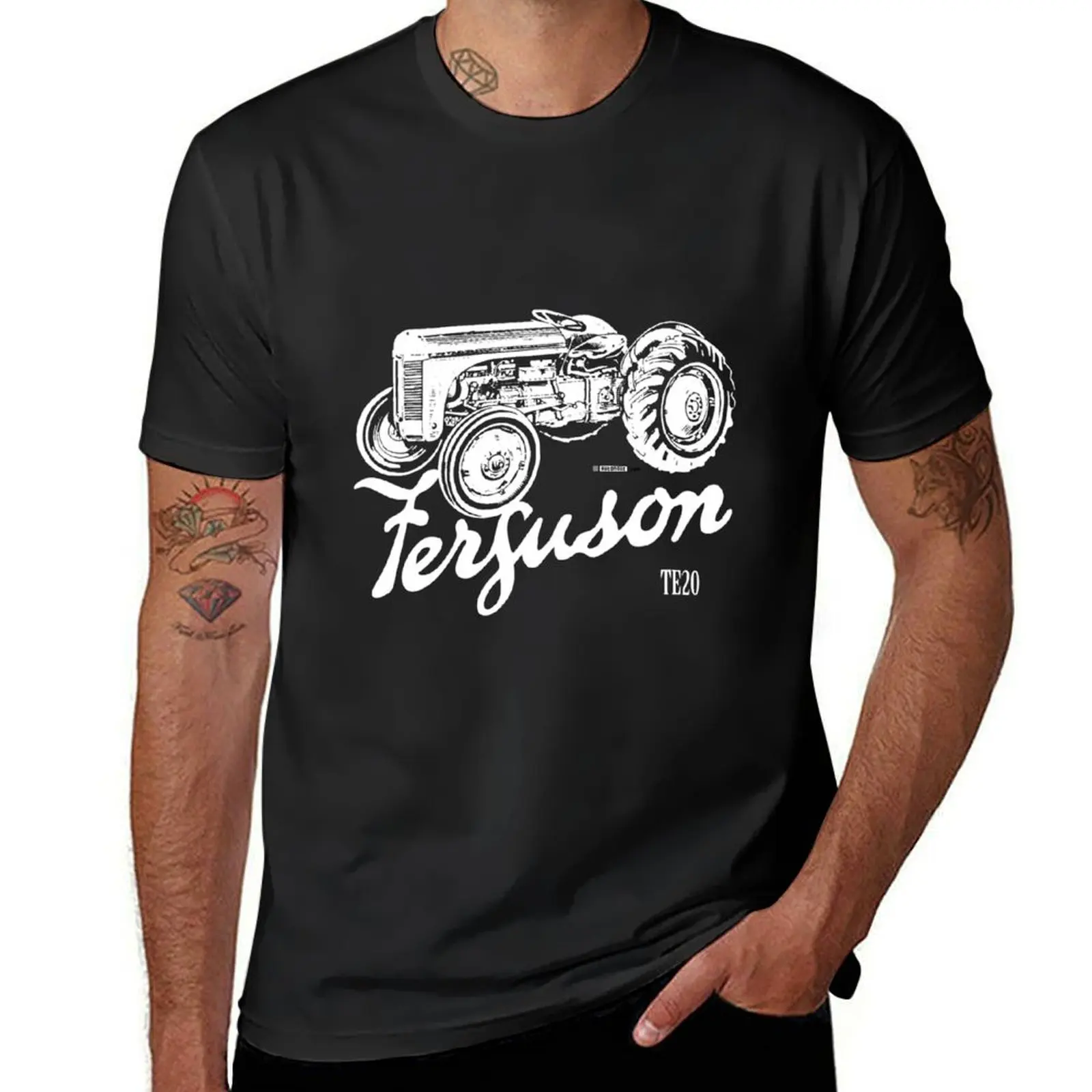 Ferguson TE20 script and illustration T-Shirt summer top tops summer tops mens graphic t-shirts funny