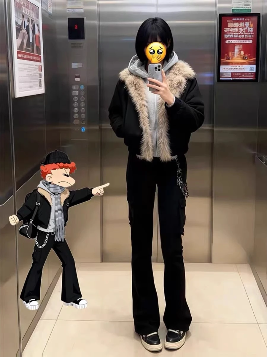 

Мужские джинсы Bla American Cleanfit Flared Workwear с флисовой подкладкой для осени и зимы, с эффектом удлинения ног