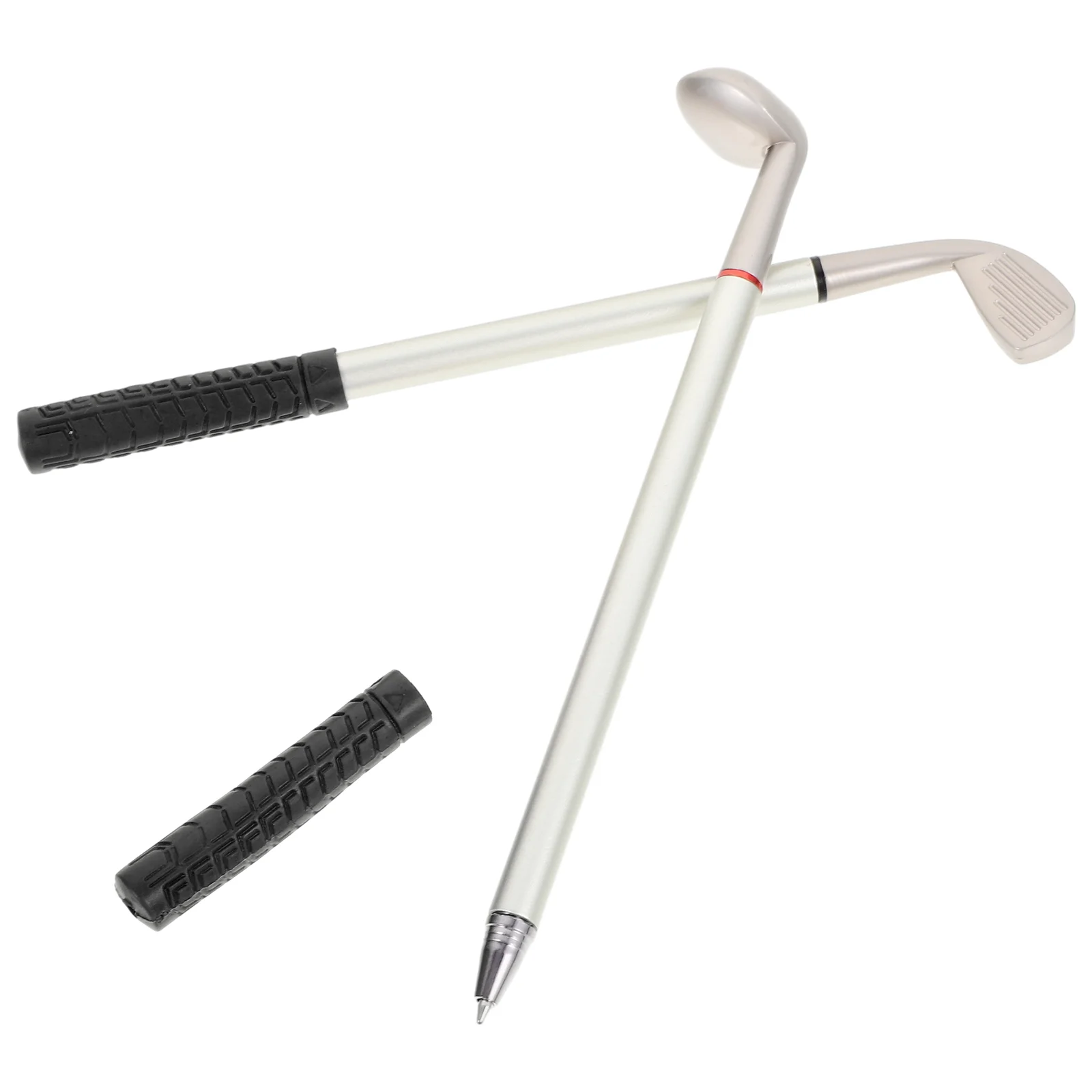 2 Pcs Mini Golf Club Pen Desk Stationery Sports Decor Ball-point Pole Pens Ballpoint