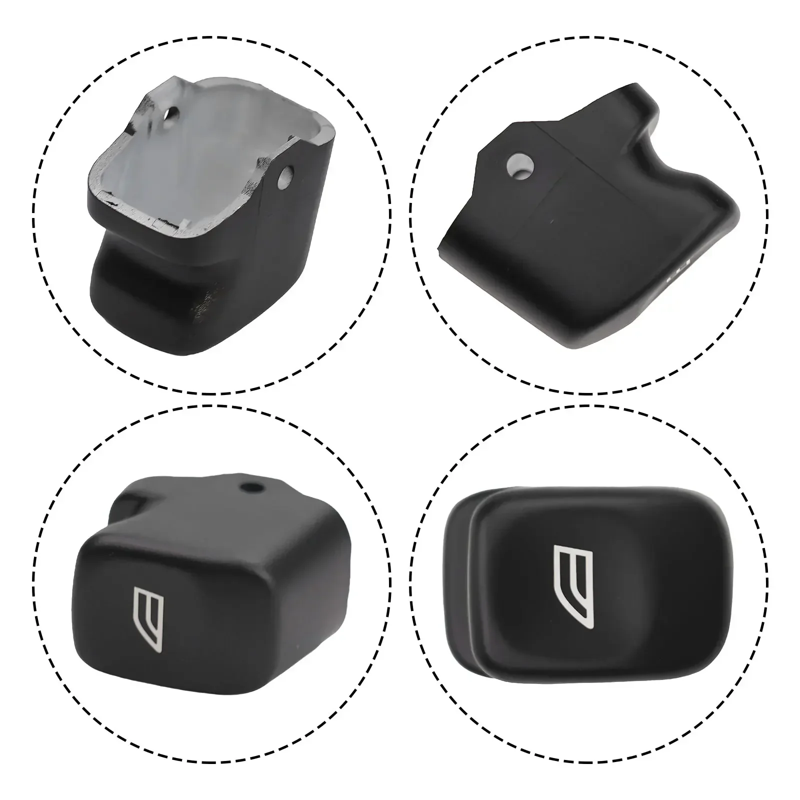 Black ABS Car Lift Switch Button Cover for Volvo S60 S80 V70 XC70 XC90 Protect and Improve Your Switch Buttons