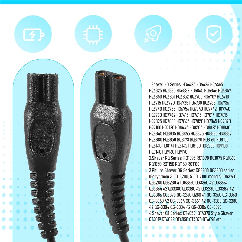 Pengisi Daya Adaptor Daya Alat Cukur A74X-5.4W 15V/0,36A untuk Alat Cukur HQ8505 AT790 AT810