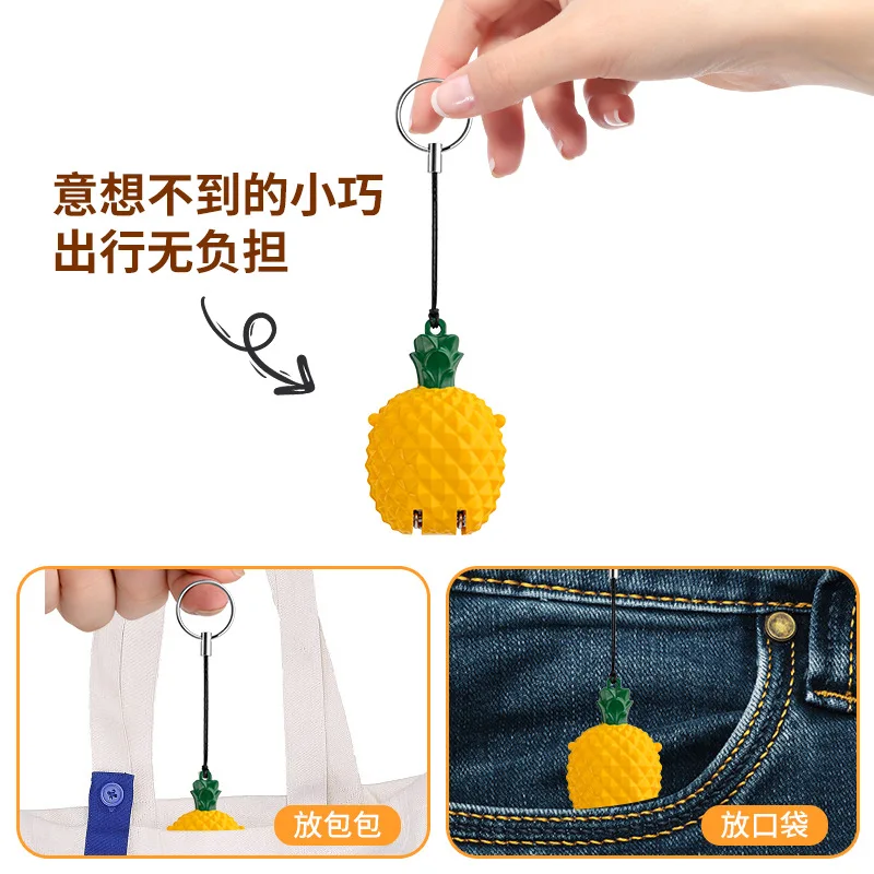 Coupe-ongles pliable, Fruits, fraises, ciseaux à ongles mignons, outils de manucure portables, porte-clés, 1 pièces