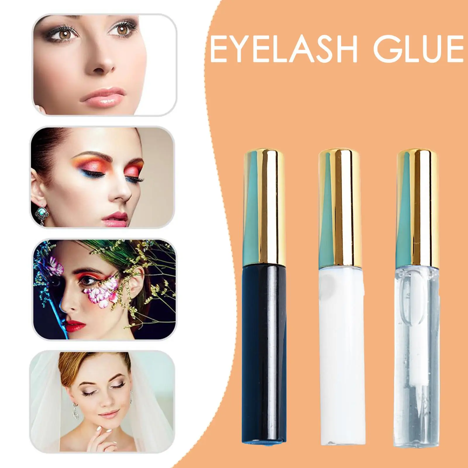 5ML Falsche Wimpern Kleber Schnell Trocknend Kleber Falsche Wimpern Wasserdicht Transparent langlebig Werkzeug Kleber Kosmetische Wimpern