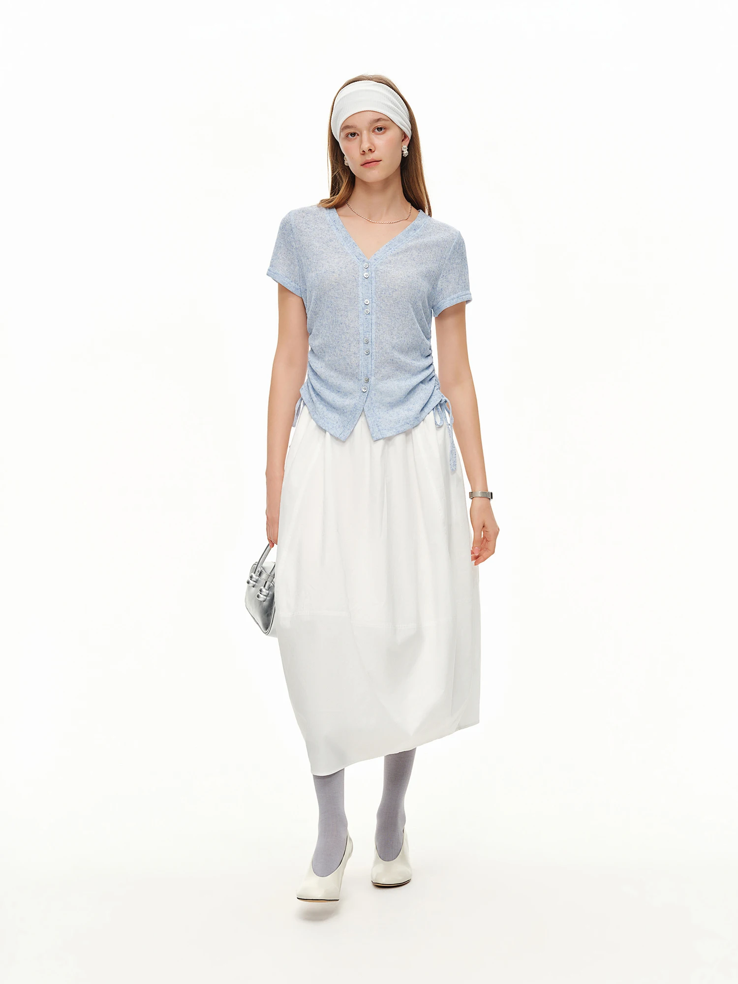 DUSHU Lightweight V-neck Linen - Short Linen Drawstring recension och pris