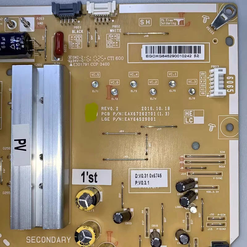 جديد لـ LG 65UJ7588-CB EAX 67262701   لوحة الطاقة EAY 64529001   LGP6065-17UL6