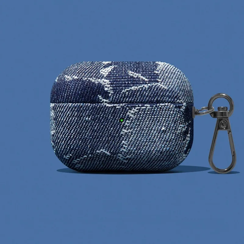 

For AirPodsPro3 Pro2 Pro for AirPod1 2 3 4th Generation Wireless Bluetooth Headset Cover Denim Cloth Soft Shell Protective Cover