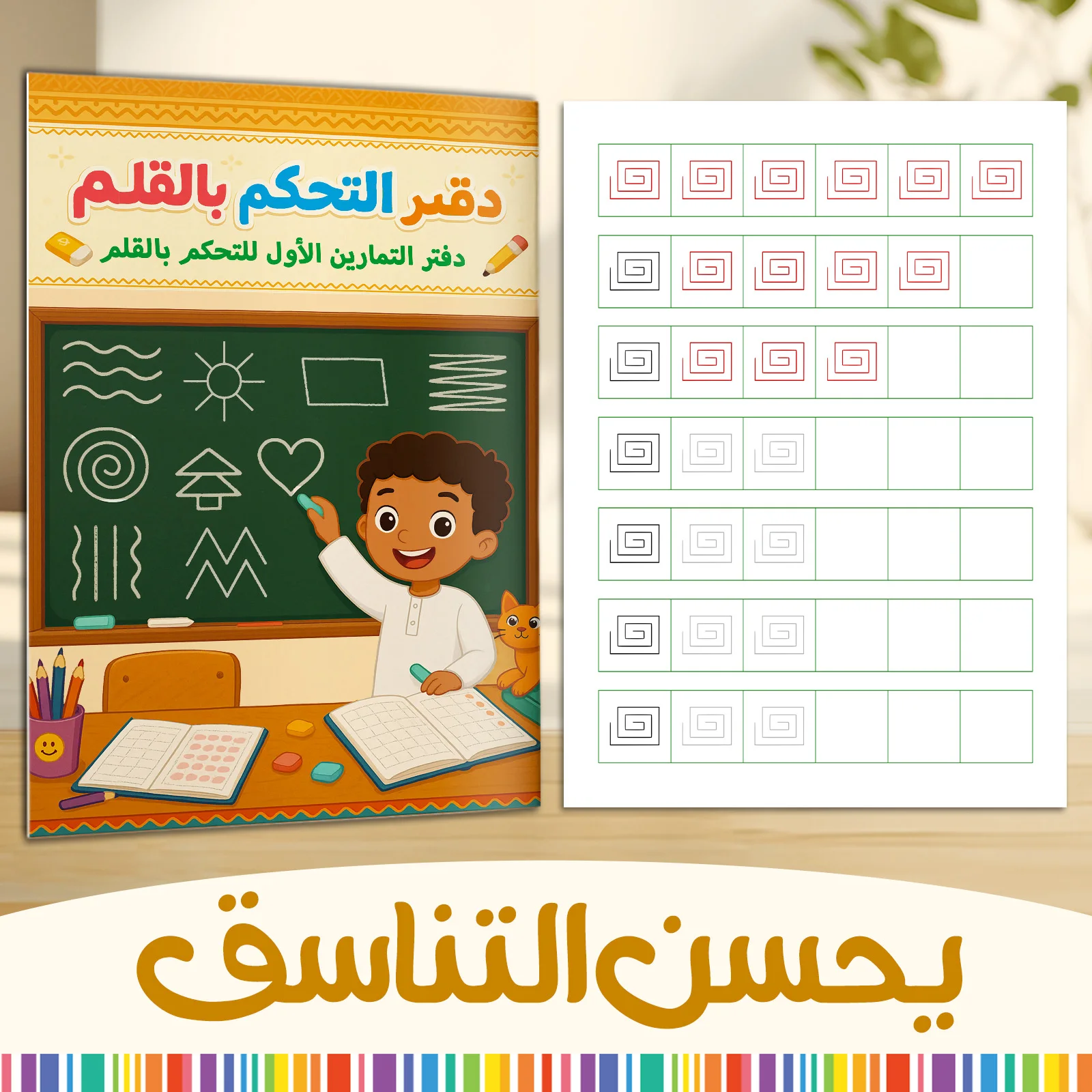 Arabic Writing Tracing Book for Kids, Educational Workbook for Beginners, Preschool Learning Activity Book