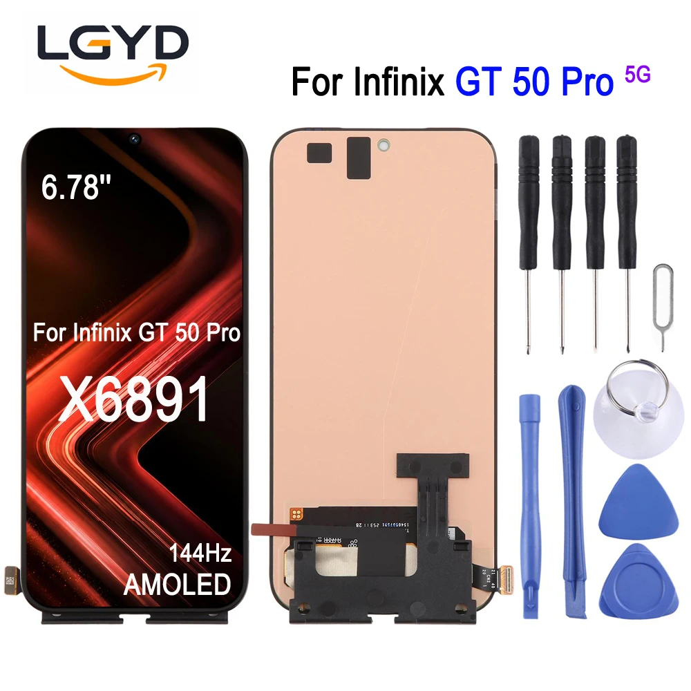 6.78-inch 144Hz AMOLED Screen For Infinix GT 50 Pro 5G, X6891 Phone LCD Display Touch Screen Repair Replacement Spare Part
