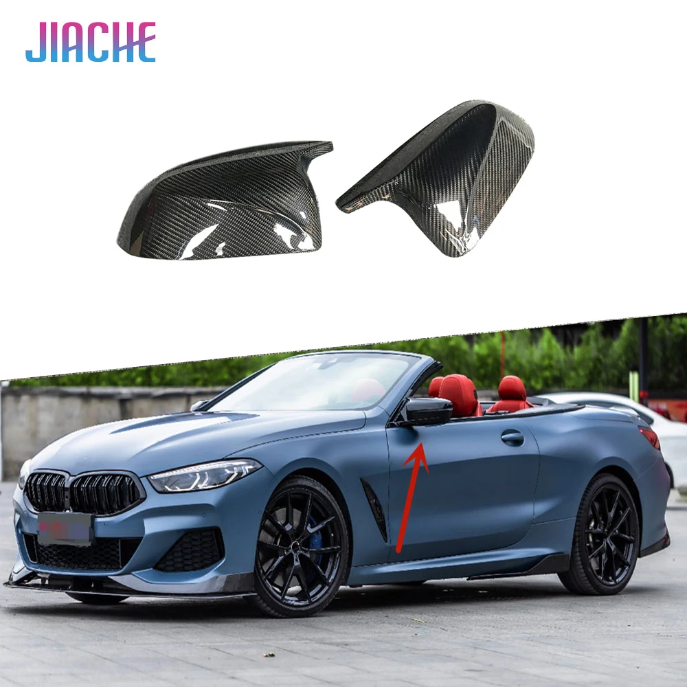 

Carbon Fiber ABS Rear View Mirror Cover Cap Side Mirror Case Cover for BMW 8 Series G14 G15 G16 M Sport 2018 - 2021 Replacement