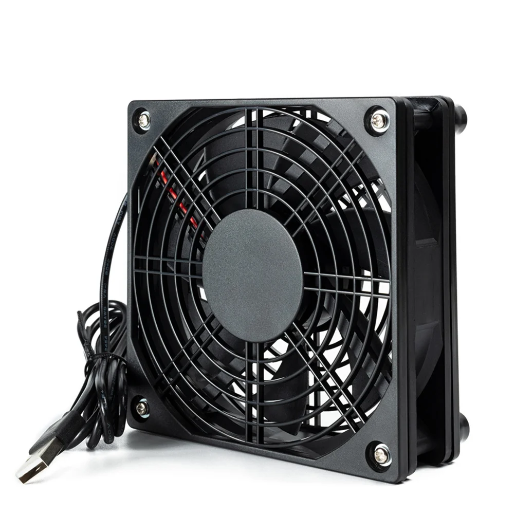 

5V USB Silent Computer Cooling Fan Heat Exhaust Ventilation for Case Cabinet Quiet Cooling Fan Computer Case Cooler