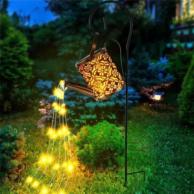 Luz LED Solar para regadera, lámpara colgante para decoración de jardín, hervidor, linterna impermeable para exteriores, camino