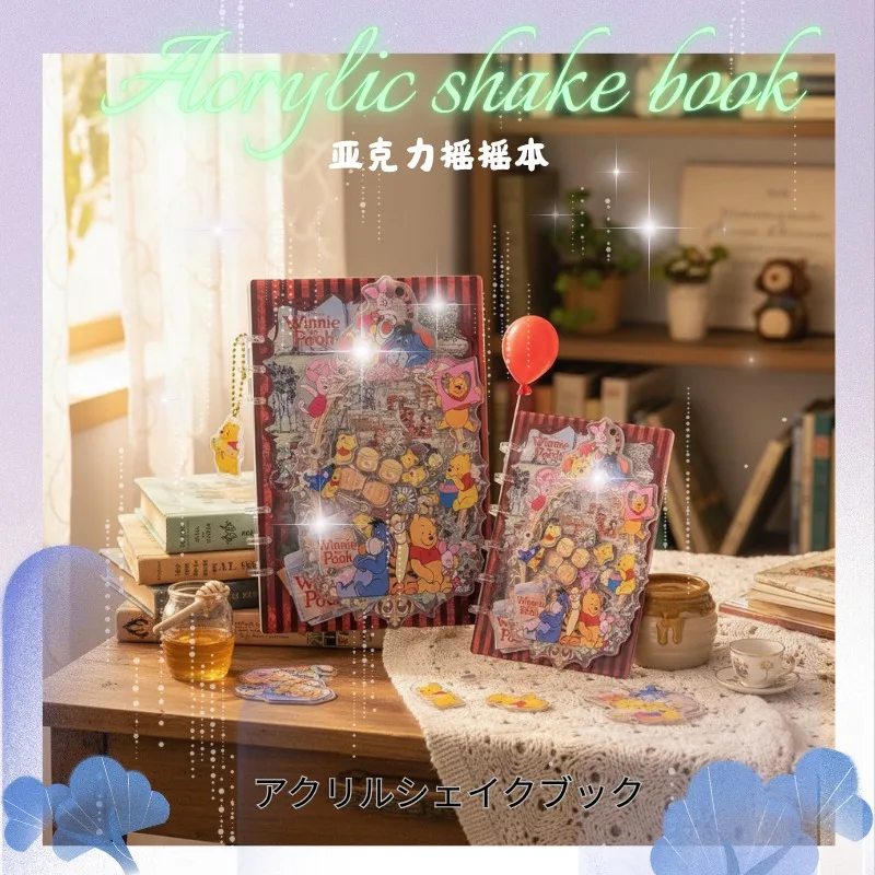 

A5A7 Shake Book Winnie the Pooh Creative Fashion Diary Handbook Collection Note Stationery Loose-leaf Book Friends ExclusiveGift