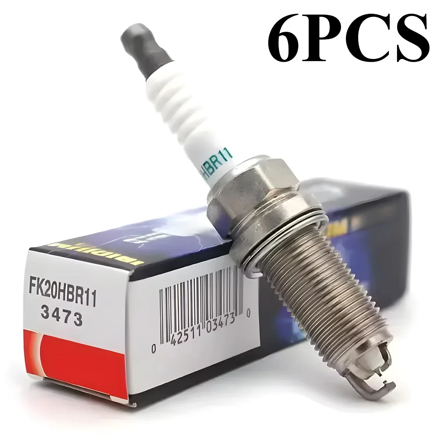 

6PCS FK20HBR11 3473 90919-01249 Iridium Spark Plug Fit for Lexus GS IS LS RC 9091901249 267700-4200 DFH6B11A 1501 DFH6B-11A
