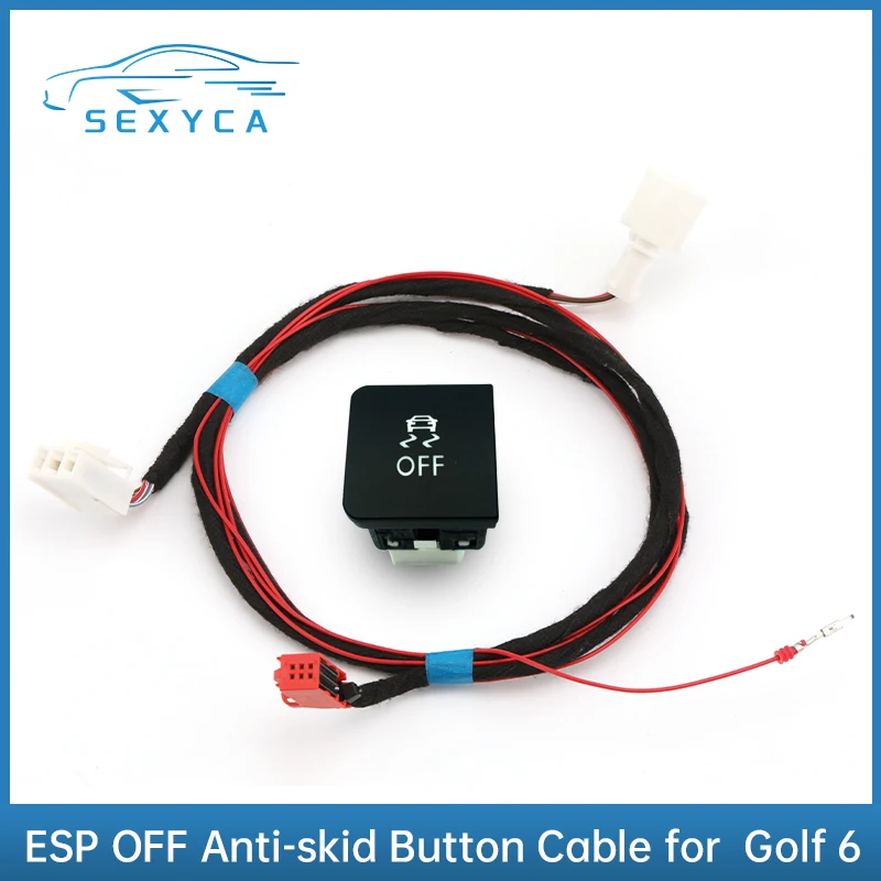 

ESP OFF Plug For VW Golf 6 Jetta 5 MK5 6 MK6 Car Electronic Stability Program ESP OFF Anti Skid Switch Button Cable 1KD 927 117