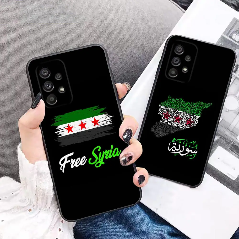 Syrian Revolution Flag Case For Samsung A52 A72 A32 A90 A80 A72 A71 A70 A60 A54 A53 A51 A50 A42 A34 A33 A23 A22 A21S A14 Cover