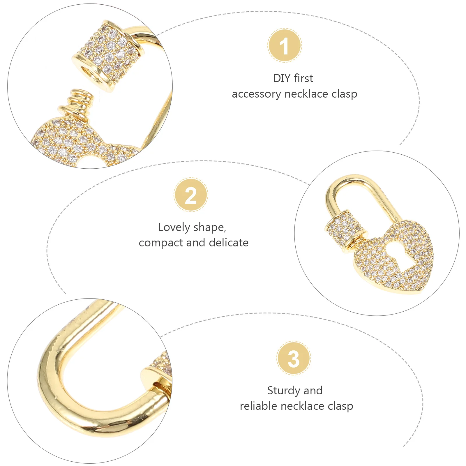 

Heart Shaped Lobster Clasp For Necklace Premium Durable Jewelry Making Diy Connector Practical Jewelry Closure Craft