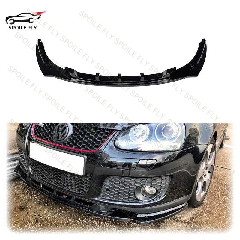 

3PCS For Volkswagen VW Golf 5 MK5 GTI GT 2004 To 2009 ABS Car Front Bumper Lip Spoiler Guard Cover Splitter Diffuser