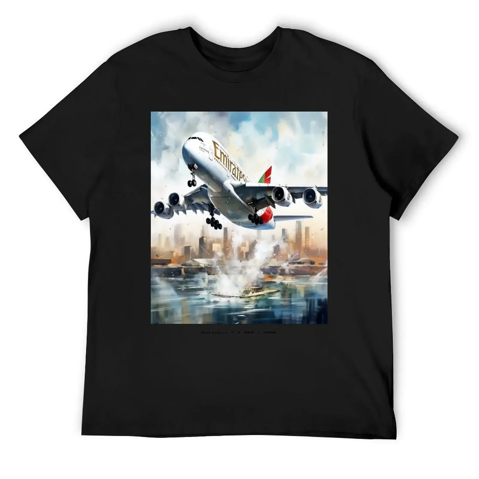 

Emirates A380 2008 Airbus Super jumbo Jet A380 Art Art Gift T-Shirt vintage t shirts for a boy mens graphic t-shirts funny