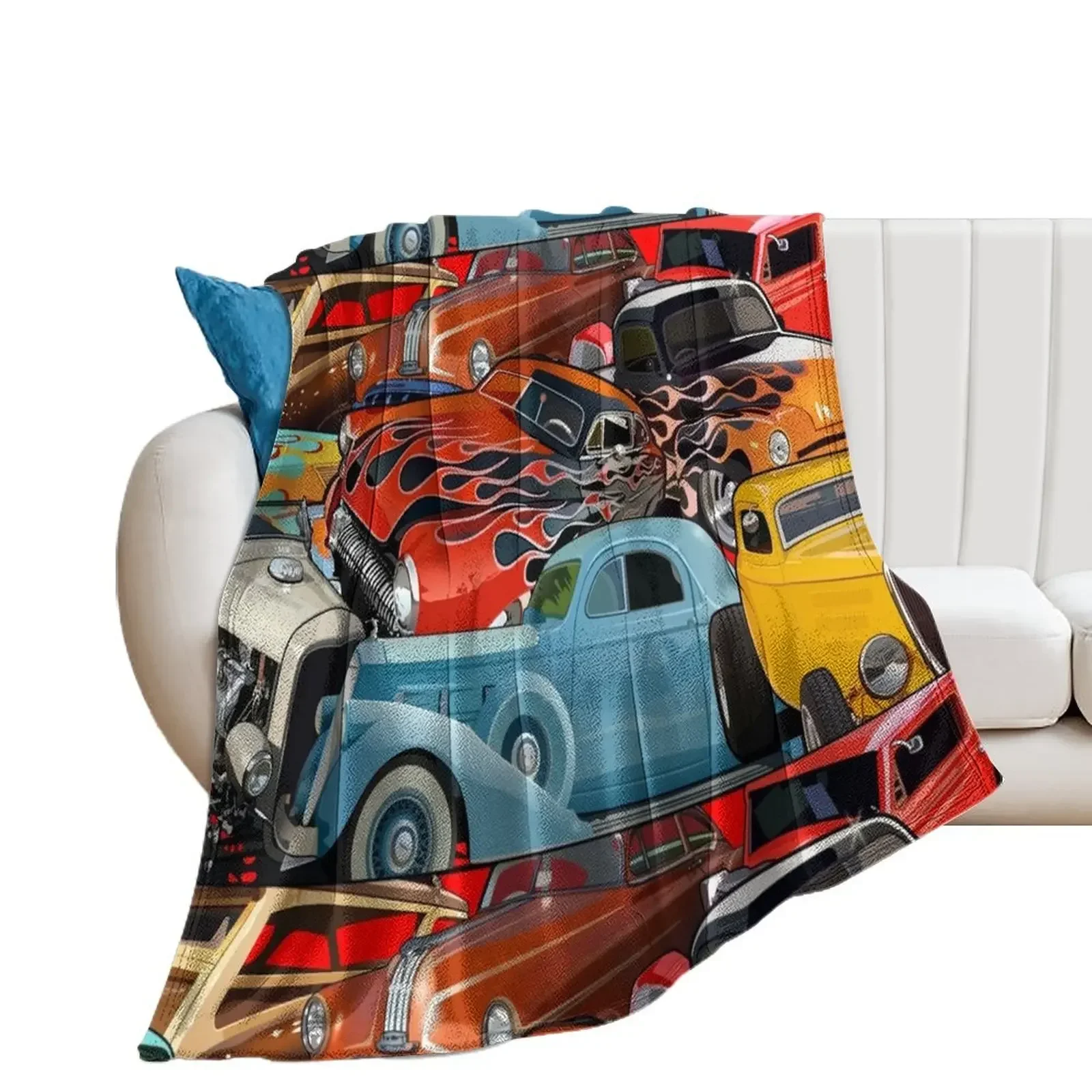 Hot rods Throw Blanket Decorative Throw christmas gifts Blankets