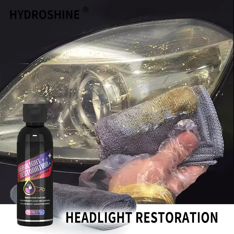 Headlight Lens Restorer Headlight Restoration Kit Polishing Repair Clean Coating For Car Light Remove Oxidation Scratch