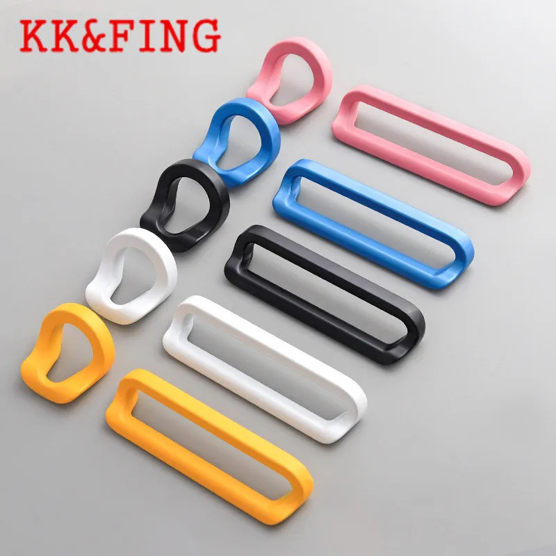 KK&FING Új multicolor Horgány Keverés Bútor szekrény Port kezeli Rajzoló knobs Iratszekrény Gardrób Port pulls Bútor Vásárú