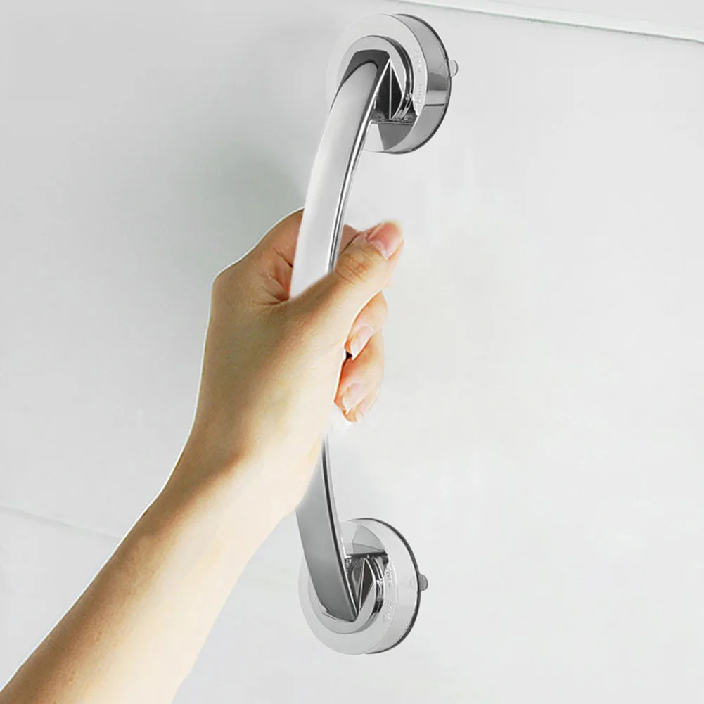 

Suction Cup Handle Bathroom Door Handrail Reusable No Drill Installation Glass Door Handle for Elderly Kids Shower Grab Bar