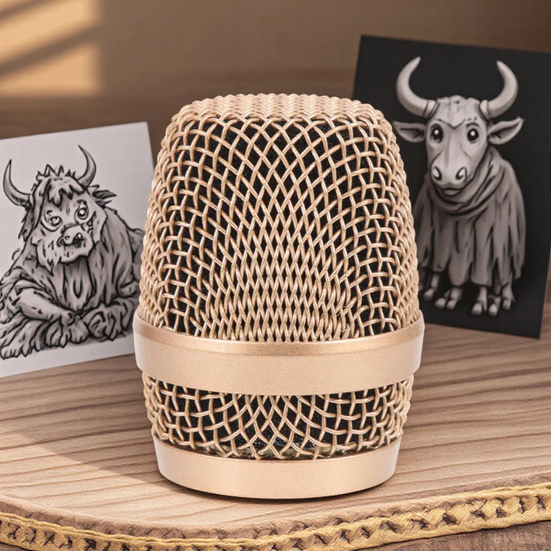 

Microphone Grille Replacement Metal Head Replacement Mic Head Durable Mesh For Wireless Ktv Mic Supplies Accessory