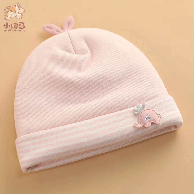 0-3 Months Baby Hats Newborn Beanie Winter Warm Thicker Cotton Soft Elastic Baby Cap for Girls Boys Infant Bonnet Accessories