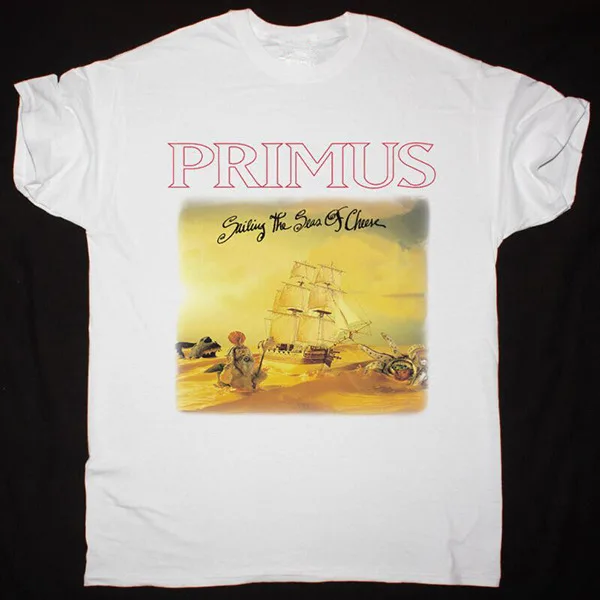 Vintage PRIMUS SAILING THE SEAS OF CHEESE White Unisex S-5XL T-Shirt