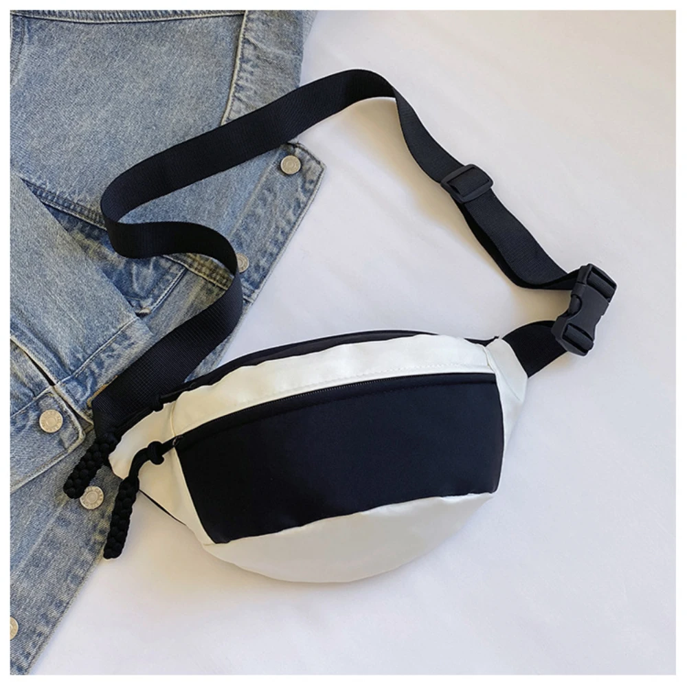 Simple Design Nylon Chest Shoulder Bag Large Capacity Travel Crossbody Half Moon Belt Messenger for Women Bags Sports Bag