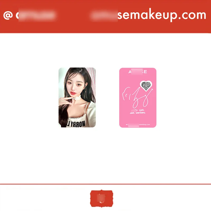 4Pcs/Set KPOP Wonyoung AMUSE Endorsement Cute Selfie LOMO Cards Double-Sided Cute Photocards Postcards Fans Collectibles Gifts