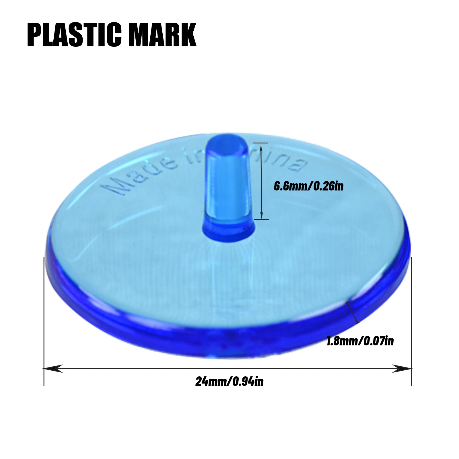 50 marcadores de pelotas de golf - Marcadores de posición de plástico coloridos de 24 mm - Colores surtidos para accesorios de campos de golf