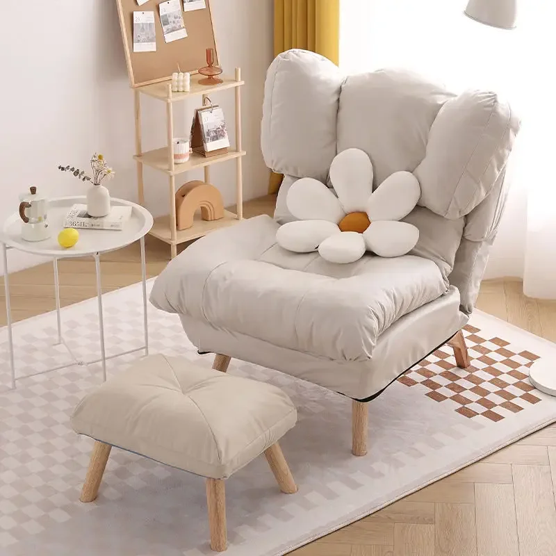 

Lazy Sofa Bedroom Folding Single Chair Bay Window Balcony Reclining And Sleeping Backrest Casual Tatami Sofa