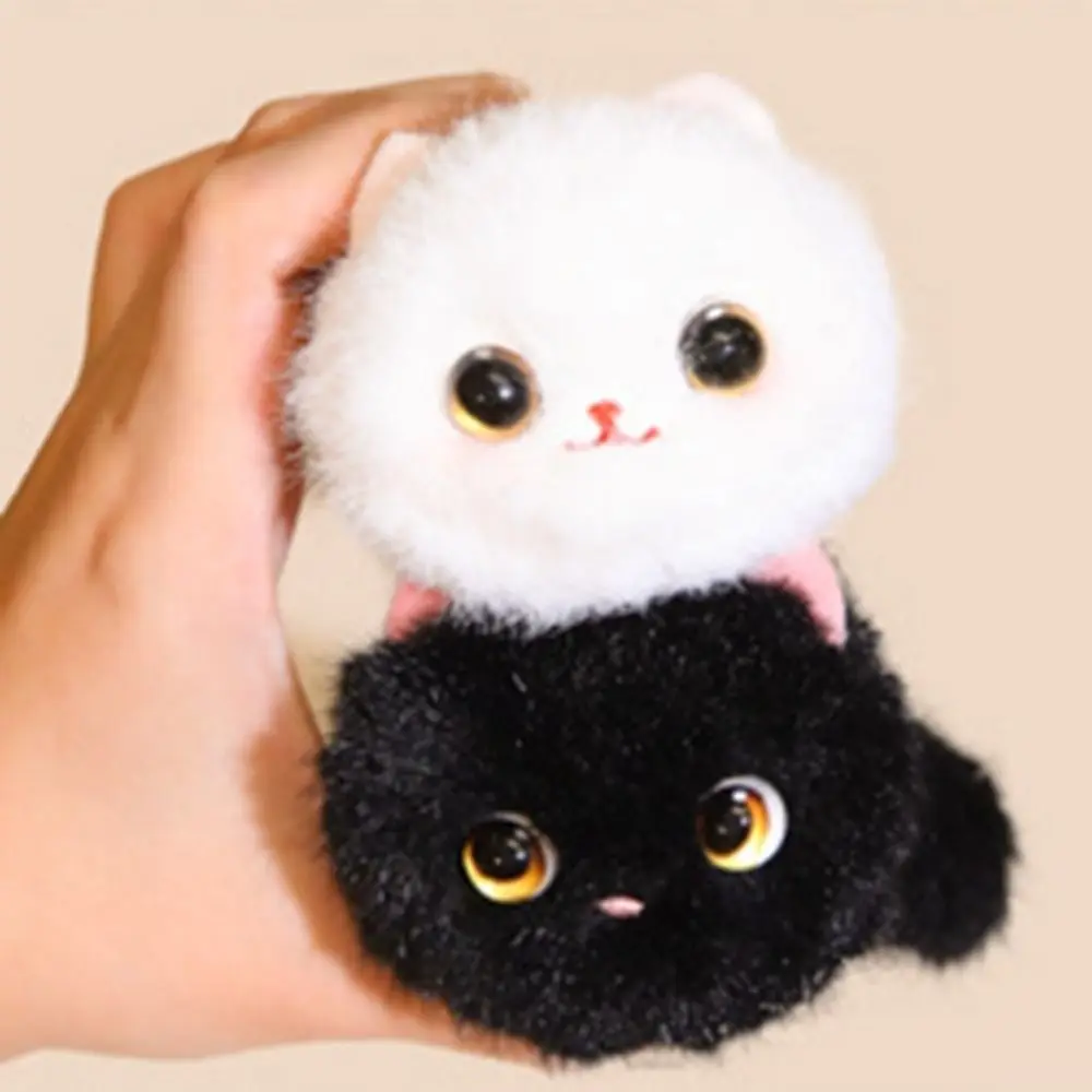 Material rolando pequeno gato mecanismo de relógio estrela padrão simulação relógio gato design interativo kawaii