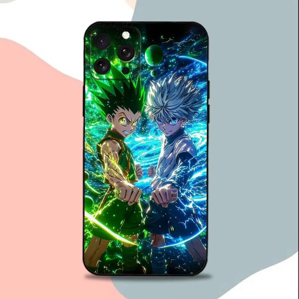 Cool Killua Z-Zoldyck Hunter Phone Case For iPhone 15,13,16,12,11,17,14,Plus,Pro,Max,XS,XR,X,SE,Mini,Soft Silicone Black Cover
