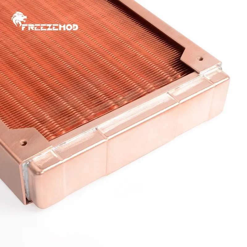 FREEZEMOD 29mm 얇은 전체 구리 라디에이터, G1/4'' 120mm 팬용 액체 수냉 쿨러 120/240/360mm PC MOD 방열판
