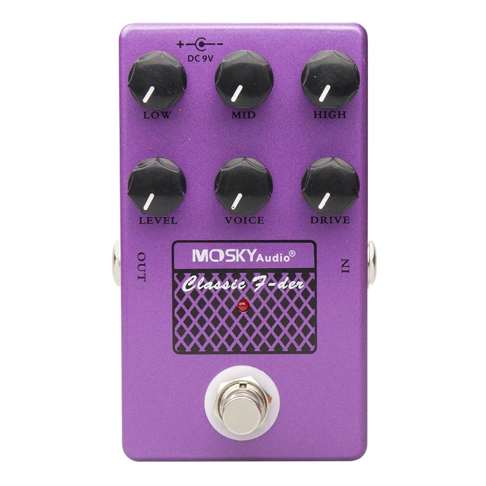 MOSKYaudio F-DER Guitar Effect Pedal Processor Classic Speaker Simulation Drive Voice Level Support Dropship Wholesale