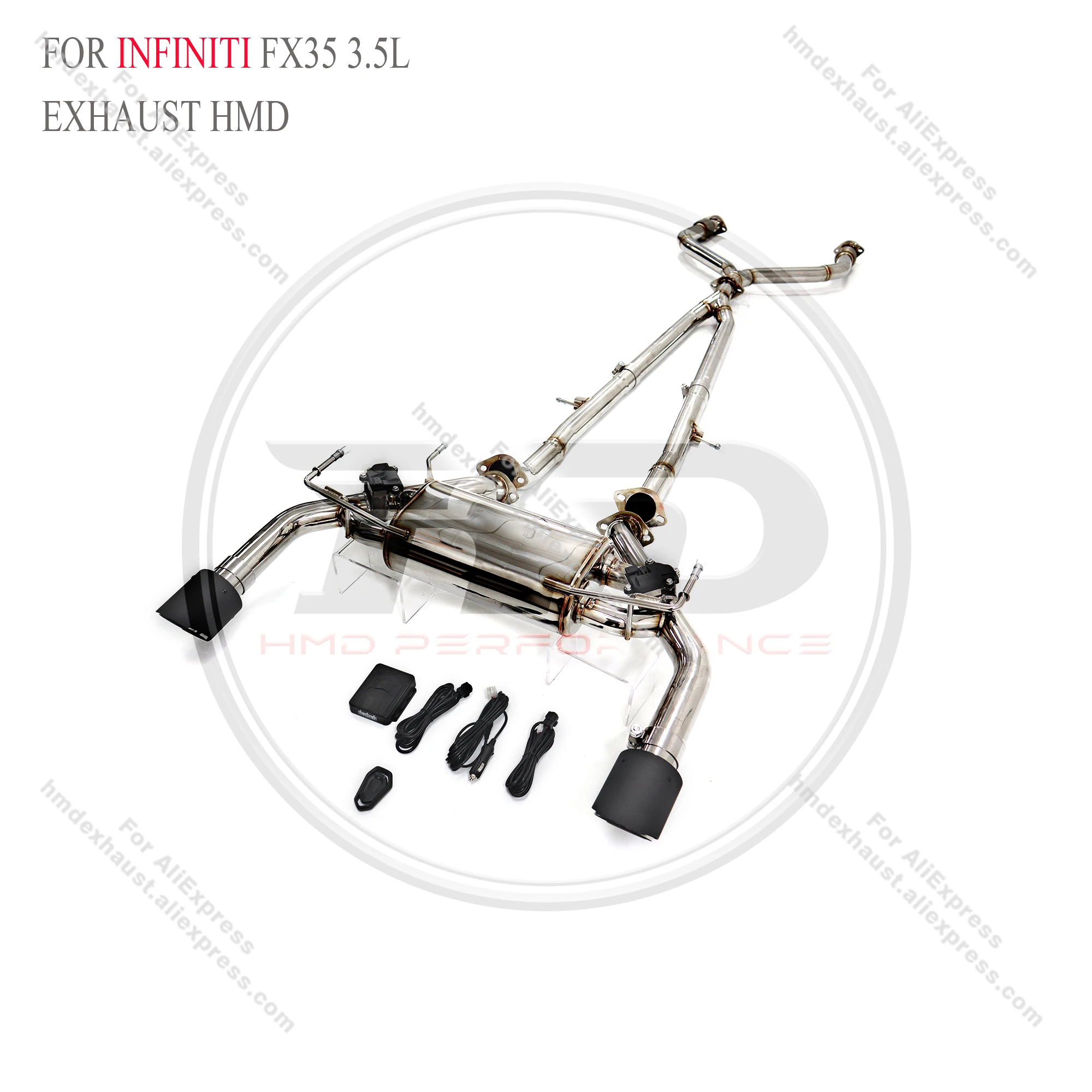 HMD Stainless Steel 304 Exhaust System Manifold catback For Infiniti FX35 3.5L Electronic Valve